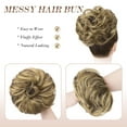 thumbnail image 2 of Messy Bun Beach Blonde Hair Piece Human Hair Blonde – Natural Soft Updo Look, Secure & Lightweight Hair Bun Extensions For Women, messy bun hair piece, 2 of 10