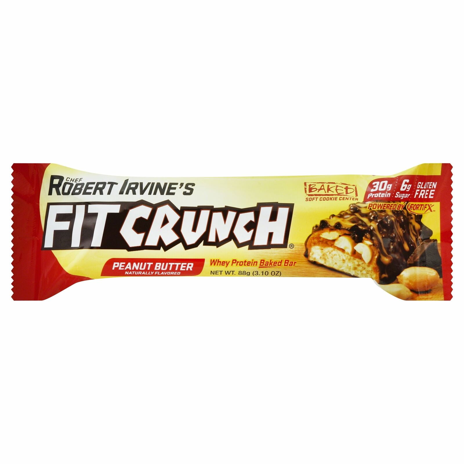 Fit Crunch Peanut Butter,Size 3.1Z,Pack of 12, Chef Robert Irvines Fit