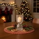 thumbnail image 4 of Candelabro Pequeño Navideño de Copa de Vino | Portavelas Cónico de Vidrio Grueso Transparente con Orificio de 3,8 Cm | Elegante Adorno de Escritorio para Mesa de Comedor, Repisa de Chimenea, Decoraci, 4 of 6