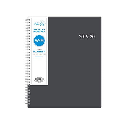 Blue Sky 2019-2020 Academic Year Weekly & Monthly Planner Flexible Cover, 