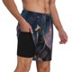 thumbnail image 2 of Fotbe Night Sky Wolf Traje de Baño para Hombre – Shorts de Natación de Secado Rápido con Forro y Bolsillos-Small, 2 of 6