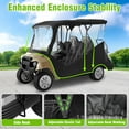 thumbnail image 7 of 4 Passenger Golf Cart Enclosure for Club Car DS/Precedent | All-Weather Drivable Rain Cover with 600D Oxford Fabric, Extended Roof & Roll-Up Windshield, 7 of 7