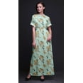 thumbnail image 3 of Bimba Rayon Black Berry & Yellow Sparrow Bird Womens Printed Side Slit SummerÂ&nbsp;DressÂ&nbsp;Long Maxi Gown-X-Large, 3 of 6