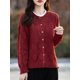 thumbnail image 4 of Spring Cotton Cardigan Sweater Women O-neck Curled Edge Hollow Out Female Long Sleeve Tops Korean Fashion Loose New In Outerwear, 4 of 5