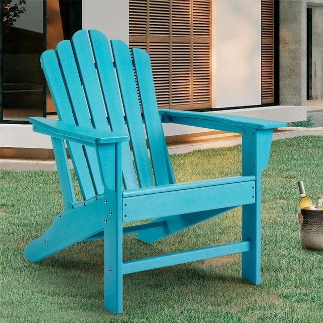 Adirondack Chair Patio Chairs Lawn Chair Outdoor Chairs Painted Chair Weather Resistant for Patio Deck Garden, Backyard Deck, Fire Pit & Lawn Furniture Porch and Lawn Seating- Blue