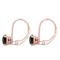 thumbnail image 3 of MauliJewels Ear Rings for Women 0.40 Carat Round Black Diamond Leverback Earrings Carat 14K Rose Gold 4-prong, 3 of 5