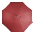 thumbnail image 4 of 9ft Outdoor Patio Market Umbrella with Hand Crank and Tilt, Burgundy, 4 of 7