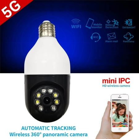

Winter Savings Clearance! SuoKom Home Remote Surveillance Camera 360-degree Panoramic View Smart High-definition Bulb-type Surveillance Camera HD Night Vision 5G