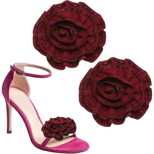 Decorative Shoe Clips, Removable Bow Clip Flower Rhinestone Charms for Women Dress High Heels Accessories