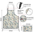 thumbnail image 3 of Pioneer Flower Floral Print Pattern Apron-Garden Aprons for Women with Pockets-Cotton Linen Waterproof Kitchen Cooking Gardening Aprons Adjustable for Kitchen,Cooking,BBQ and Salon 33x27 Inch, 3 of 7