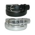 thumbnail image 1 of CTM® Kid's Basic Leather Dress Belt (Pack of 2 Colors), 1 of 3