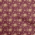 thumbnail image 1 of oneOone Rayon Maroon Fabric Florals Sewing Craft Projects Fabric Prints By Yard 56 Inch Wide, 1 of 4