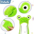 thumbnail image 4 of Sombrero de rana con orejas, que se mueve, salta y se levanta, de peluche, ideal para fiestas, cosplay, regalo divertido de Navidad, invierno y cumpleaños para niños y niñas, verde, 2, 4 of 5