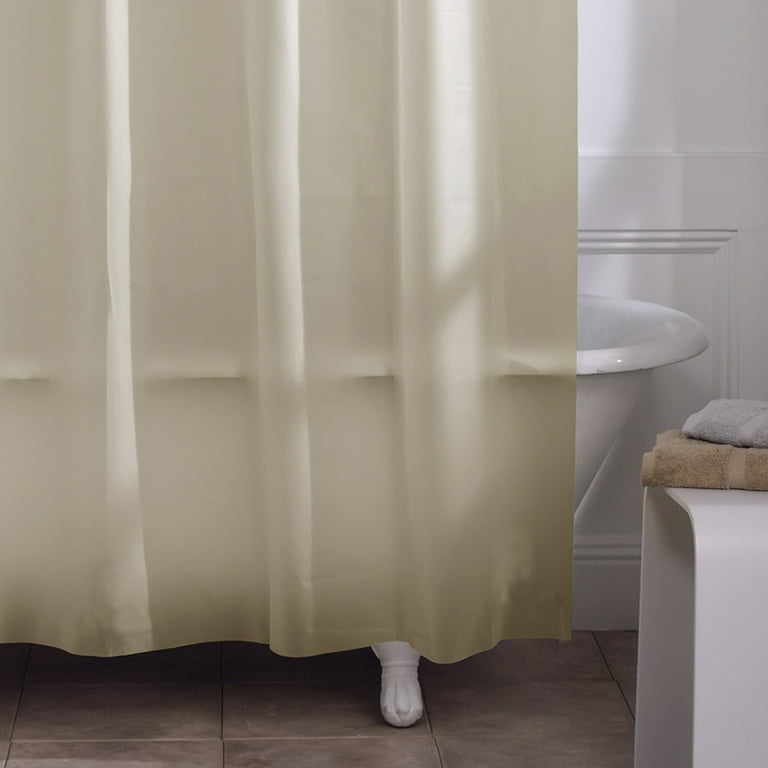 Zenna Home Beige Super Heavyweight Vinyl Shower Curtain or