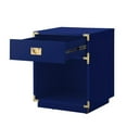 thumbnail image 4 of Posh Living Angela Nightstand with Metal Corner Brackets in Dark Navy/Gold, 4 of 8