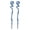 Blue, variant on Motique Accessories Yellow Twirl Plastic Hair Sticks with Glitter and Diamonds Chopsticks