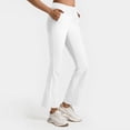 thumbnail image 2 of Prdecexlu Flare Yoga Pants Women Petite High Waist Leggings Stretch Bootcut Workout Pants Full Length Trousers Athletic Gym Running Leggings White L, 2 of 5