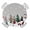 Gray, variant on Eiffel Tower Round Tablecloth for 55-60 Inch Tables,Fitted Table Cover with Elastic Edge,Vintage France Romantic European Paris City Art Waterproof Outdoor Table Cloth Protector for Patio Dinner
