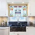 thumbnail image 5 of Yayeee Kitchen Curtains Tier Pair Light Filtering 27"x36" Rod Pocket Short Cafe Window Panel, Colorful Trains, 5 of 7