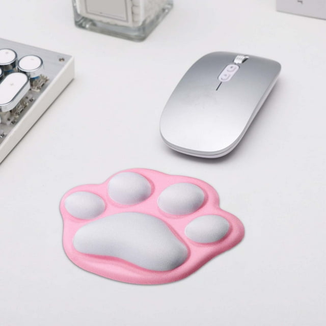 Small Cats Paw Mouse Pad With Wrist Support Cushion Soft Silicon WristRest Mousepad Ergonomic Computer Mouse Pads
