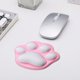 thumbnail image 2 of Alfombrilla de ratón con diseño de pata de gato pequeña y cojín de apoyo para la muñeca, de silicona suave, ergonómica, para ordenador, 2 of 5