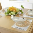 thumbnail image 4 of Ambesonne Ivory Place Mats Set of 4, Curves Helix Design, Standard Size, Cream White, 4 of 6