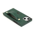 thumbnail image 4 of Allytech Slim Case for iPhone 14 Plus with Card Slot & Shoulder Strap, Premium PU Leather Adjustable Strap Wristband Kickstand Shockproof Full Protective Cover for Women Men - Green, 4 of 11