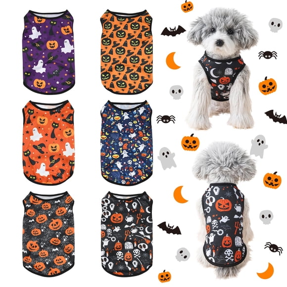 Paquete de 6 prendas para perros pequeños KATOLK, suaves y transpirables