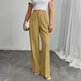 thumbnail image 2 of High Waisted Work Pants for Women Business Casual Outfits Office Dressy Pants Trousers with Pockets Wide-Leg Pants, 2 of 5