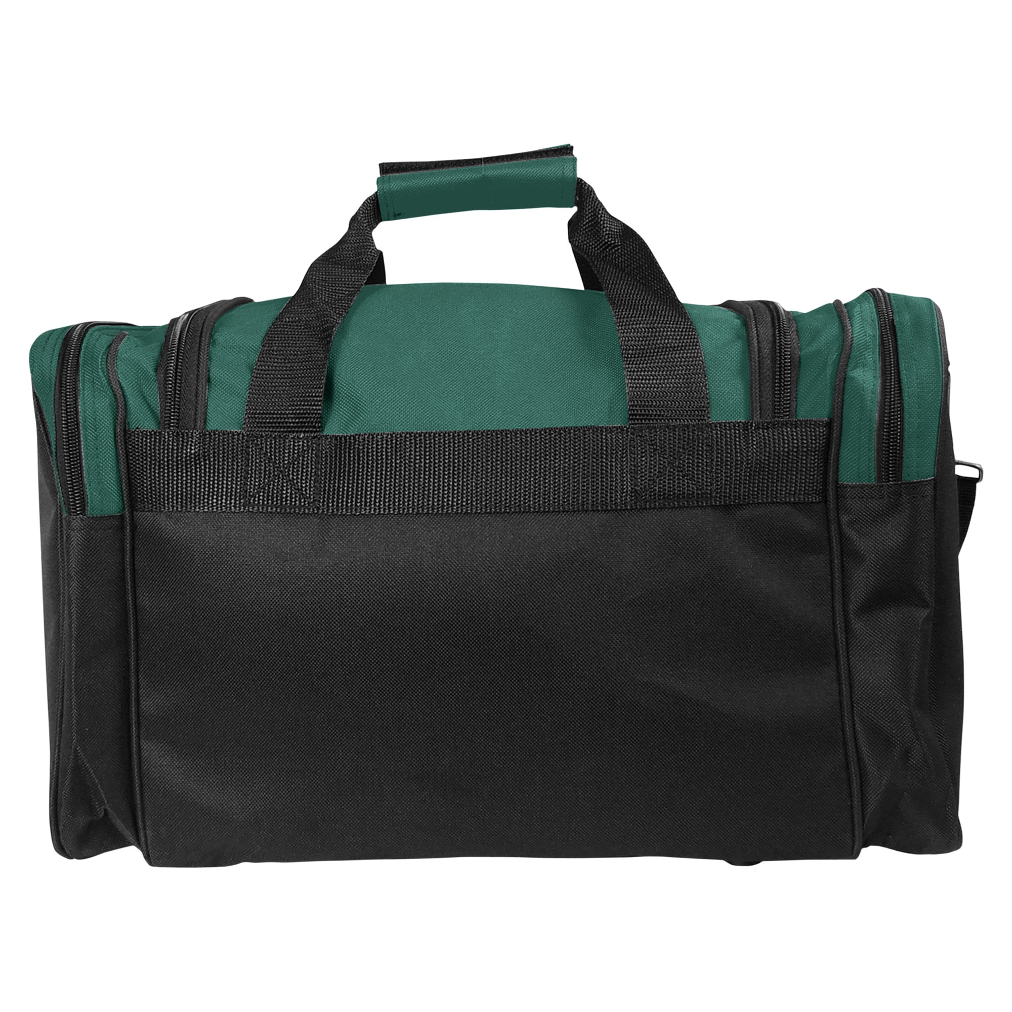 DALIX 17" Duffle Bag Sports Travel Gym Bag with Mesh Pockets in Dark Green