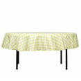 thumbnail image 6 of Efavormart Perfect Picnic Inspired Blue/Yellow Checkered 70" Round Polyester Tablecloths For Party Event Decor, 6 of 8