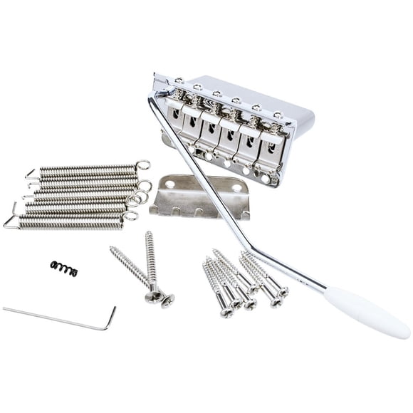 Kluson Direct Replacement Vintage Style Tremolo Bridge for Stratocaster, Chrome Finish