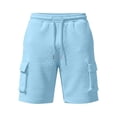 thumbnail image 4 of Cargo Shorts Men Mens Casual Shorts Mens Running Shorts Quick Dry Sweatshorts Mens Chinos Short Dress Shorts Drawstring Elastic High Waisted Summer Shorts Beach Vacation Shorts with Pockets, 4 of 4