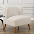 thumbnail image 2 of Vesper Milky White Textured Polyester Boucle Fabric Accent Chair, 2 of 10
