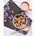 thumbnail image 3 of Purple Flowers Kitchen Dish Towels for Drying Dishes Set of 2, Butterfly Spring Floral Wooden Farmhouse Waffle Weave Microfiber Hand Tea Bathroom Towels Quick Dry & Absorbent Towel 12x12, 3 of 7