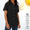 thumbnail image 2 of Posijego Womens Sun Protection Shirts Casual Button down Shirt Collared Short Sleeve Shirt Outdoor Hiking Fishing Shirts, 2 of 9
