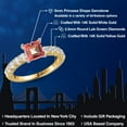 thumbnail image 2 of Gem Stone King 14K Two Tone Gold Ecstasy Mystic Topaz and Lab Grown Diamond Engagement Ring for Women | 1.85 Cttw | Princess 6MM | Gemstone November Birthstone | Size 5, 2 of 6