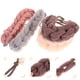 thumbnail image 3 of Toallas de baño cómodas de mano de tejido de cáñamo (gris, rosa, beige y caqui) (4 unidades), 3 of 8