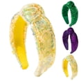 thumbnail image 4 of Shining Hairband Hoop for Women Luxurious Colorful Full Headbands Full-head Coverage Non-slip Snug Fit Headband Sponge Accessories Fashion Glitter Headband, 4 of 4