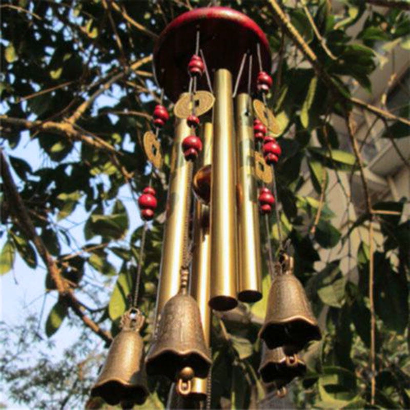 Wind Chimes Large Tone Resonant Bell 6 Tubes Chapel Church Garden Decor 24" 