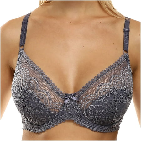 

FAKKDUK Lace Bras For Women Push Up Full Coverage Everyday Ultra-thin Double-breasted Bras With Steel Rings Female Gathered Bra for Everyday Comfort Wear Ladies Underwear L