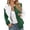 Dark Green, variant on Patchwork Color Block Cropped Jacket for Women, Full Zip Stand Collar, Trendy Streetwear Fashion Outerwear, 1 Piece, XS-6XL, Plus Size Friendly