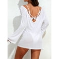 thumbnail image 6 of Charmo Womens Side Split One Piece Cover-up Long Sleeve Swim Tops Backless Beachwear, 6 of 6