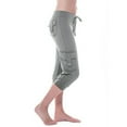 thumbnail image 1 of Capri Pants for Women Plus Size Side Pockets Cargo Pants Elastic Drawstring Casual Cropped Pants, 1 of 5