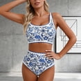 thumbnail image 2 of UQJfacai Bikini Sets for Women Summer High Waisted 2 Piece Bathing Suit Sporty Adjustable Straps Swimsuit Floral Cute Swimwear XL, 2 of 5