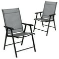 thumbnail image 2 of Flash Furniture Black Outdoor Folding Patio Sling Chair (2 Pack), 2 of 12
