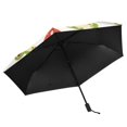 thumbnail image 4 of Frogs Mushrooms Cartoon Cute All Weather Umbrella Triple Folding Parasol 6 Ribs UV Protection Portable, 4 of 8