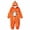 Y1-Orange, variant on Pumpkin Onesie for Women Plush Pumpkin Costume Zip Up Flannel Wearable Hooded Jumpsuit with Hood 1 Piece Jumpsuit