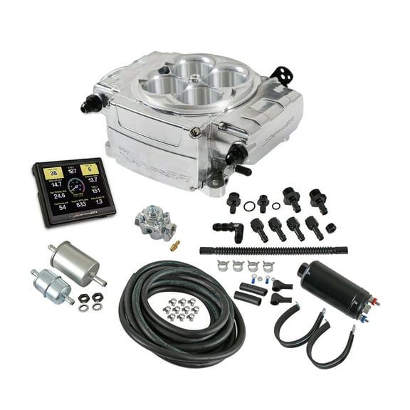 Holley Sniper EFI 550-510-3XK Sniper 2 EFI - Shiny - Inline Pump - Without PDM - 3.5 in. Screen
