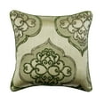 thumbnail image 1 of Euro Pillow, Green 26"x26" (65x65 cm) Sqaure Euro Sham, Jacquard Damask Throw Pillows For Couch, Abstract Pattern Contemporary Style - Green Damask Galore, 1 of 4